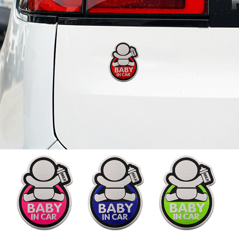 Car Accessories For Baby - Autocollants de voiture en alliage d'aluminium