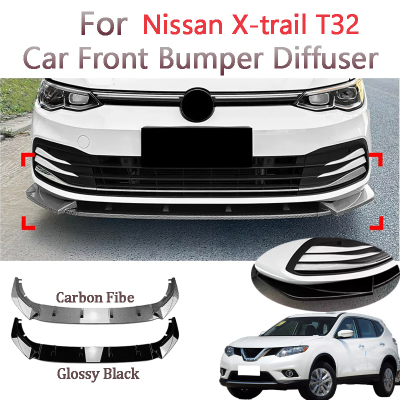Car Accessories Nissan Xtrail - Pare-choc avant noir brillant pour voiture