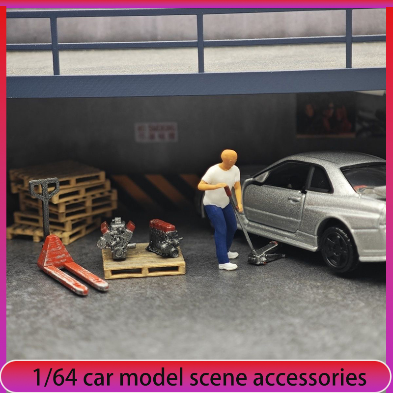 Car Accessories For Decoration - Décorations de scène d'atelier de réparation