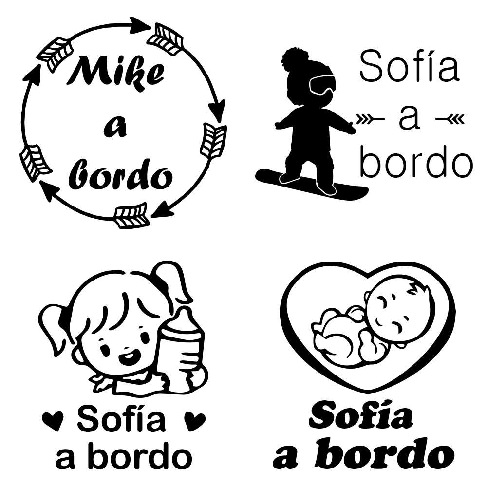 Car Accessories For Baby - 1pc vinyle bébé à bordo coloré