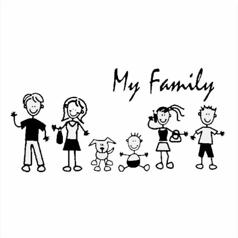 Car Accessories For Baby - Autocollant de voiture famille bâton Figure