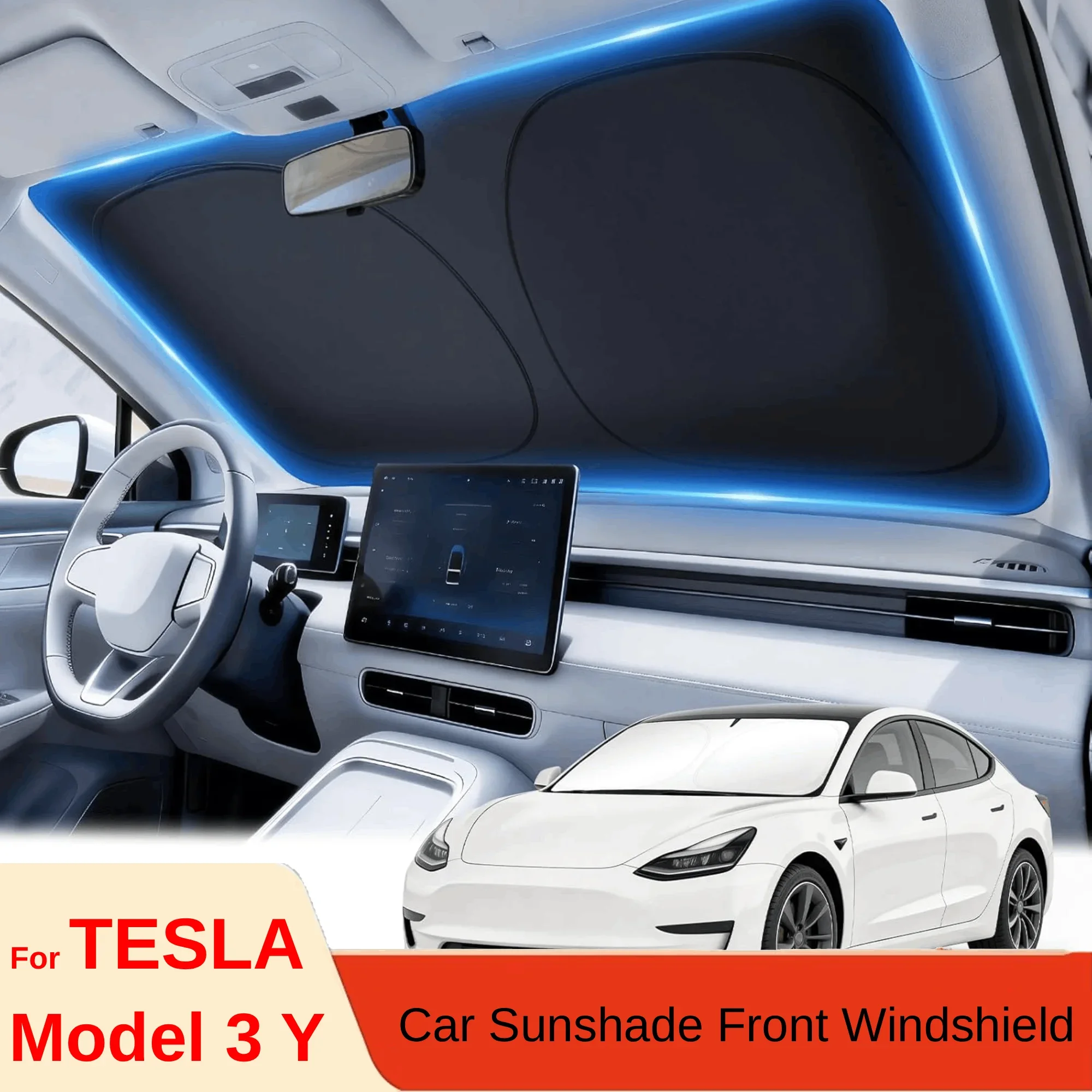Car Accessories Window - Pare-soleil pour pare-brise de voiture Tesla