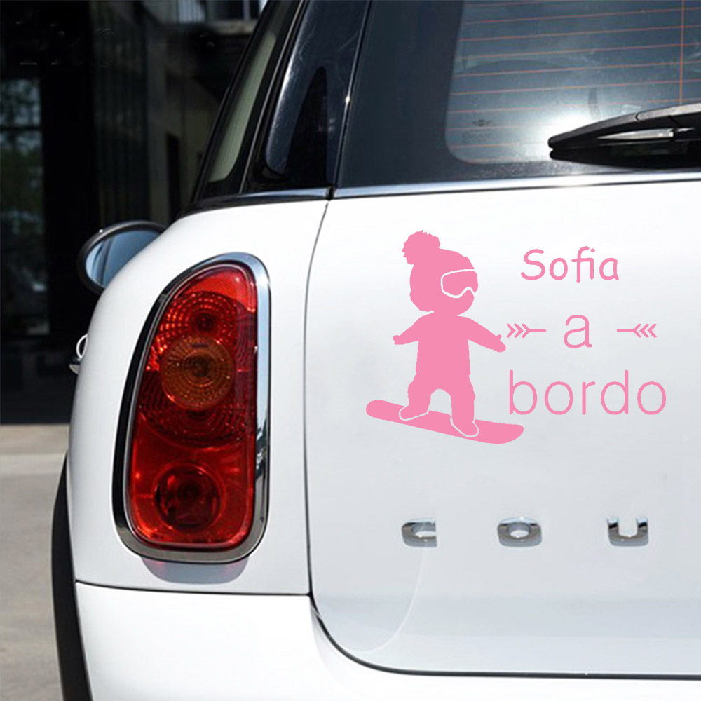 1pc vinyle bébé à bordo coloré - Car Accessories For Baby avis et prix