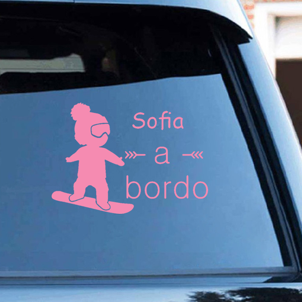 1pc vinyle bébé à bordo coloré - Car Accessories For Baby avis et prix