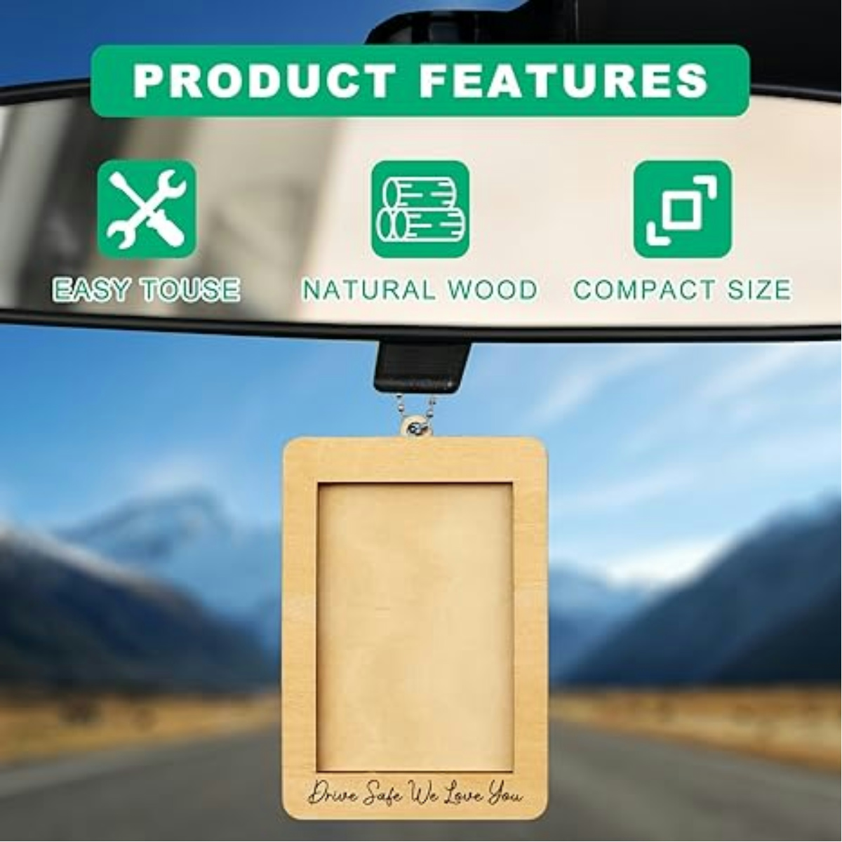 Cadre photo en bois pour décor - Car Accessories Hanging From Mirror avis et prix